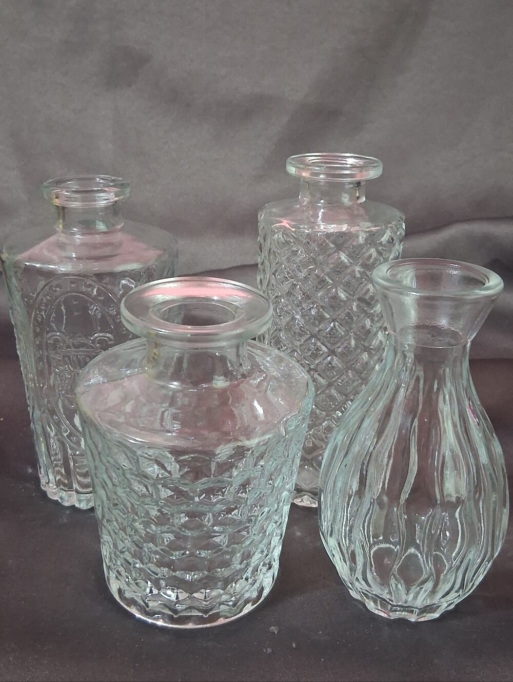 New Mini Glass Bud Vase Bundle 4pc
